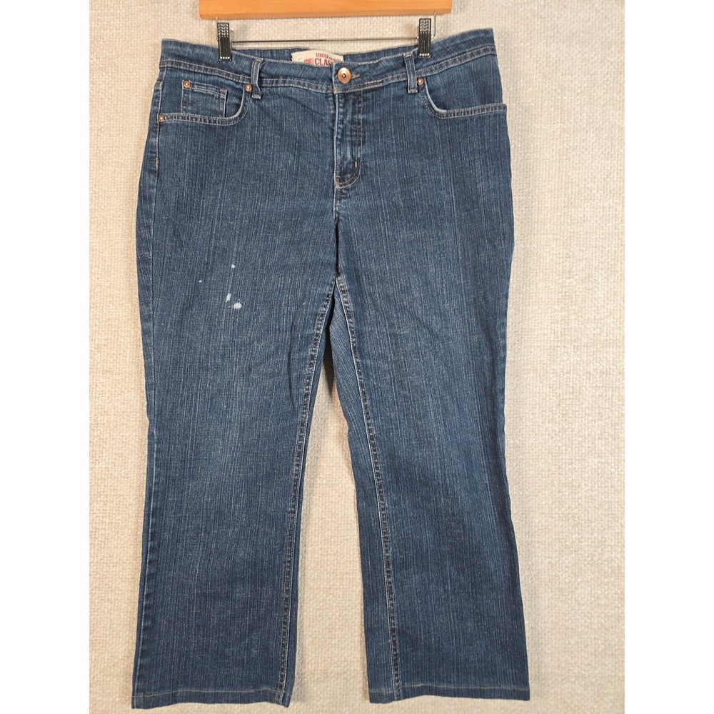 Faded Glory Womens Bluestone Stretch Straight Classic Jeans Size 16 Average